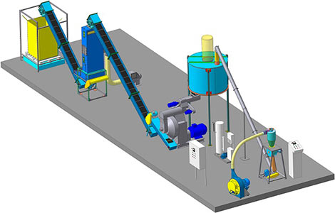 Линия производства гранулированного комбикорма с возможностью изменения рецептуры ЛПГК