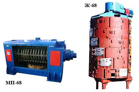 Комплекс машин  для получения подсолнечного масла Ж-68, МП-68