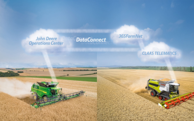 В системе DataConnect доступен обмен данными между CLAAS, 365FarmNet и John Deere