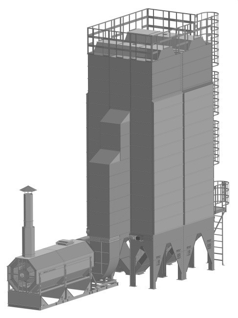 ЗЕРНОСУШИЛКА ШАХТНАЯ ПОРЦИОННАЯ RIR ТН-36 (36 Т/Ч)